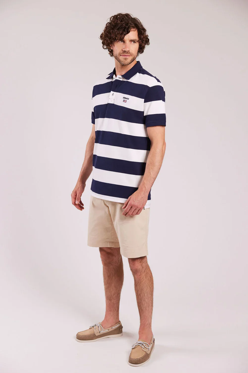 Sebago miesten pikeepaita, MICK BLOCK STRIPE PIQUE NOS Raidallinen Sininen