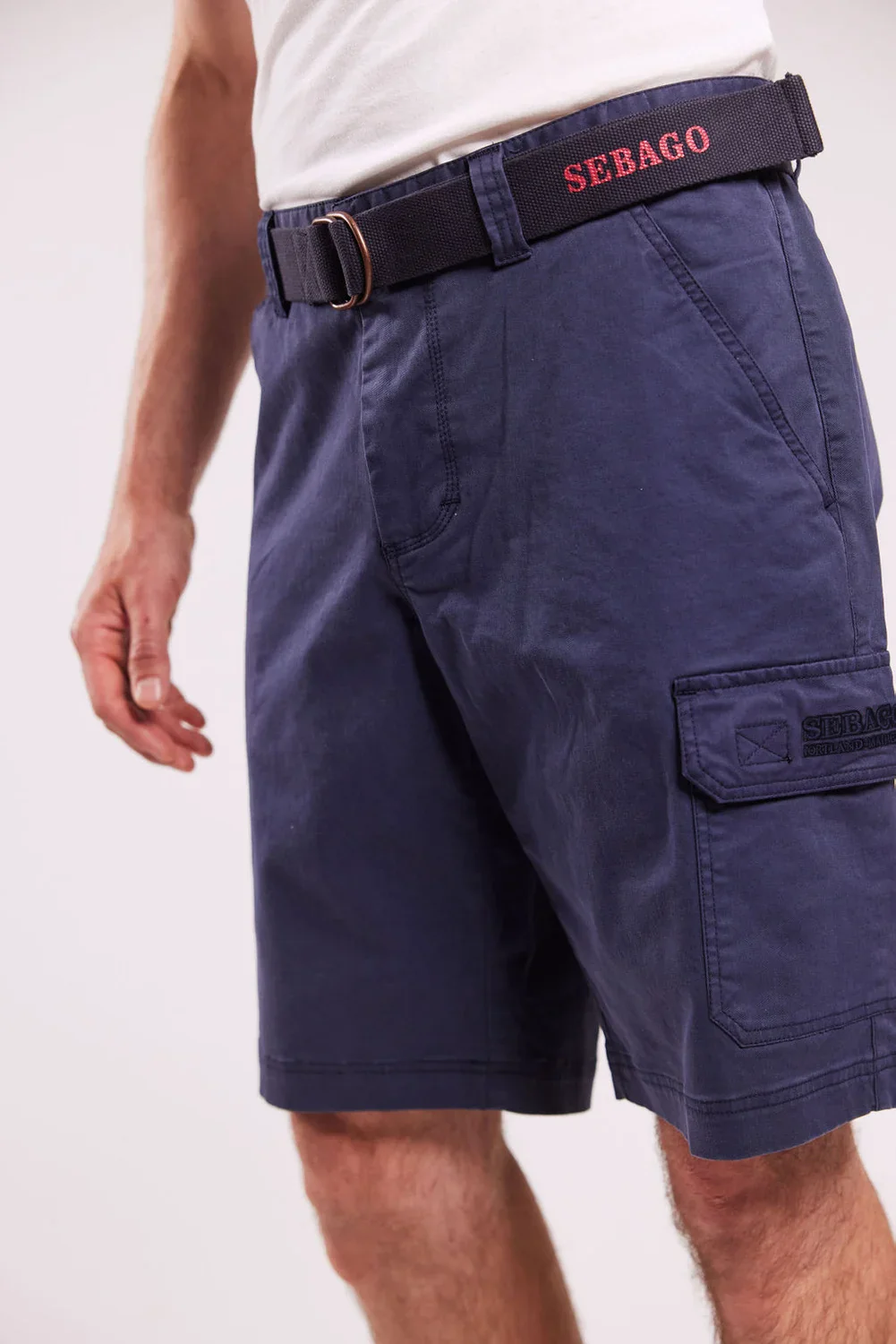 Sebago miesten shortsit, OUTWASHED POCKET SHORTS Tummansininen - Image 2