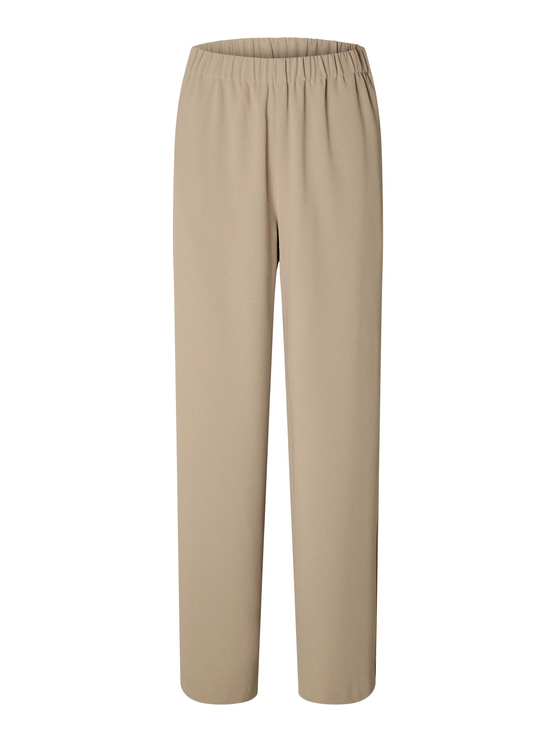 Selected Femme housut, SLFTINNI-RELAXED MW WIDE PANT  Vaalea Beige - Image 3