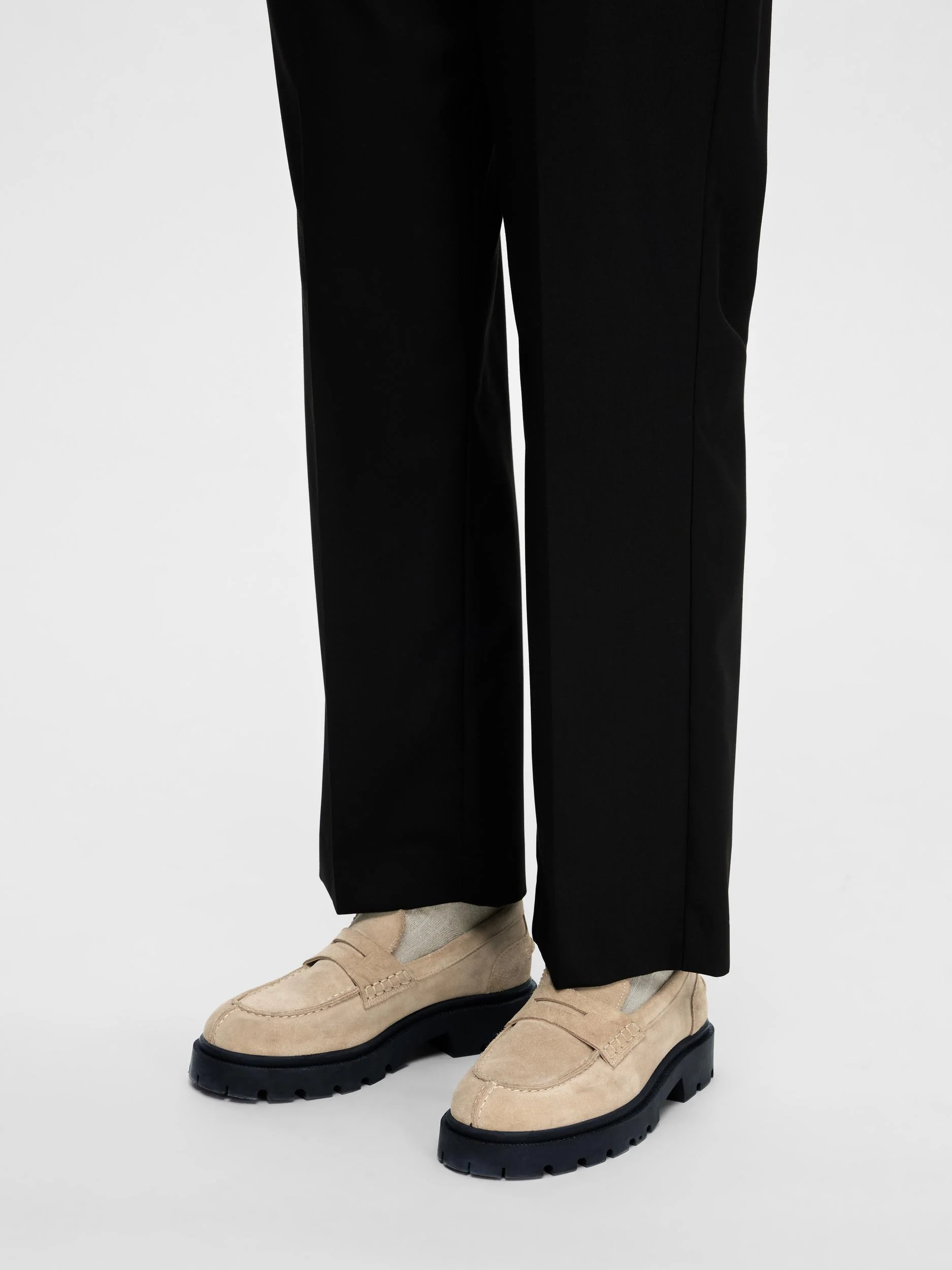 Selected Femme kengät, SLFEMMA SUEDE PENNY LOAFER Vaalea Beige - Image 5