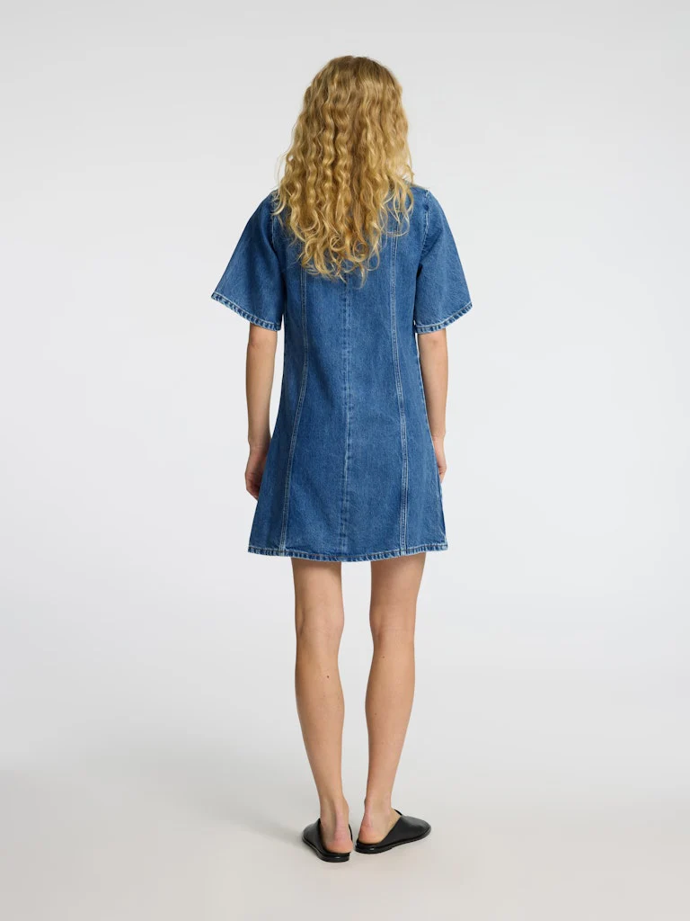 Selected Femme Mekko, SLFrie 2/4 Short Dress Indigo - Image 2