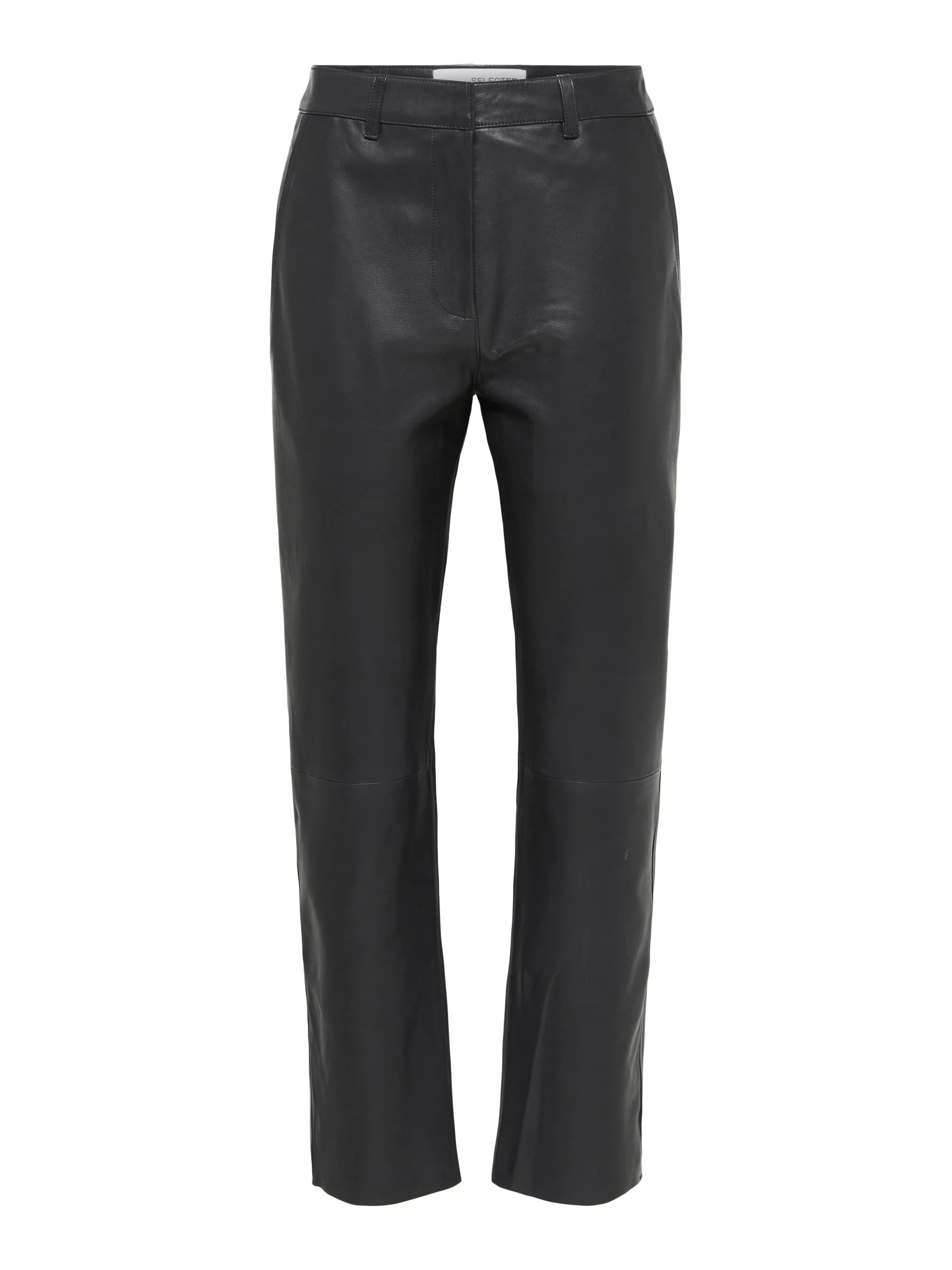 Selected Femme nahkahousut, SLFMARIE SHINO LEATHER PANT Musta - Image 2