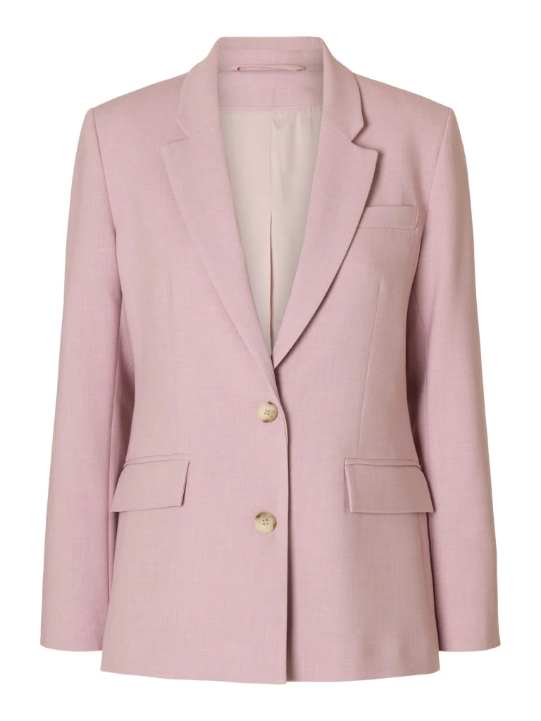 Selected Femme Naisten Bleiseri, AD-SLFRITA LS CLASSIC BLAZER MEL NOOS Vaaleanpunainen - Image 2