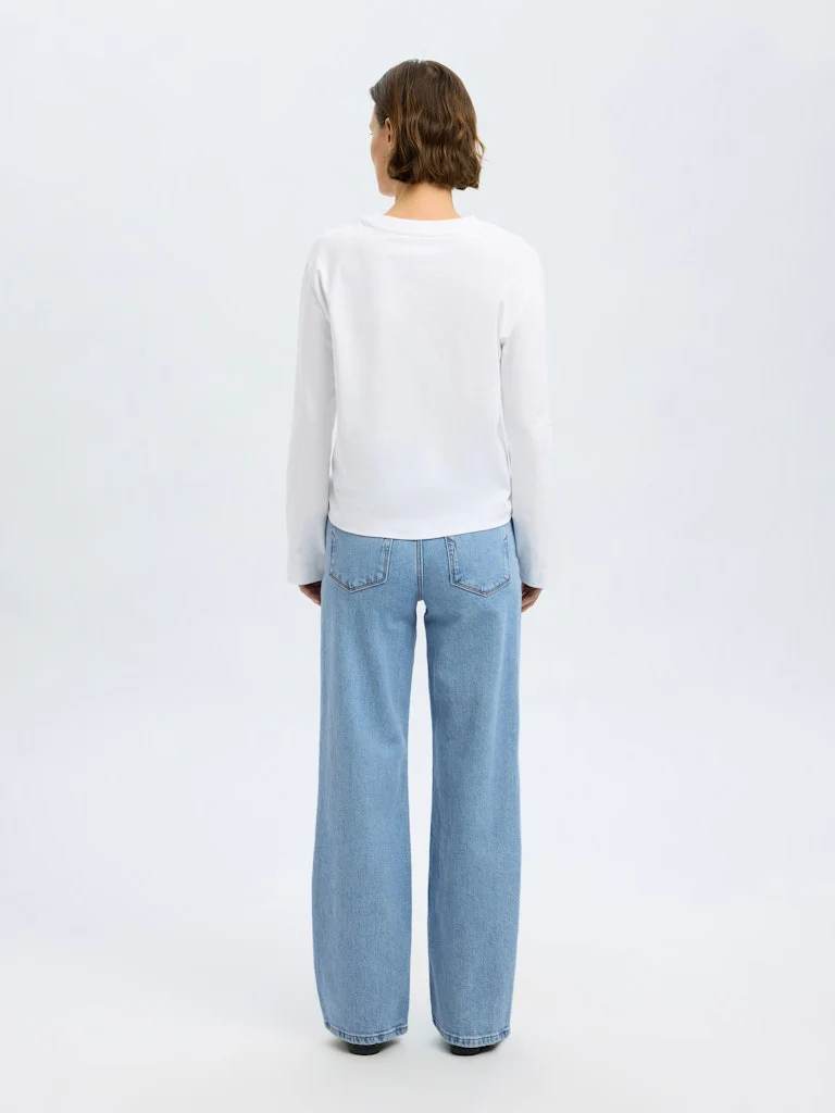 Selected Femme naisten farkut, SLFALICE HW WIDE LONG LIG BLU JEANS  Indigo - Image 2