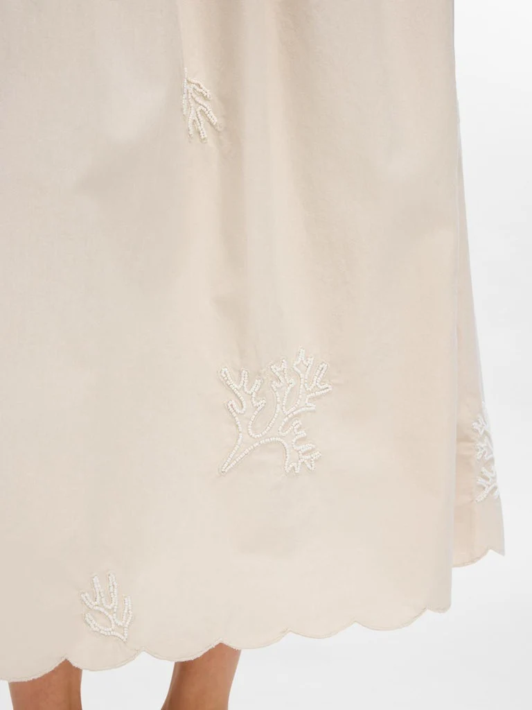 Selected Femme naisten hame, SLFMELLI HW ANKLE SKIRT Hiekka - Image 5