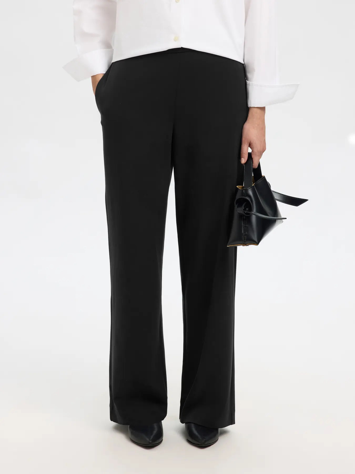 Selected Femme Naisten Housut, SLFEMMA-TARA MW WIDE PANT Black - Image 2