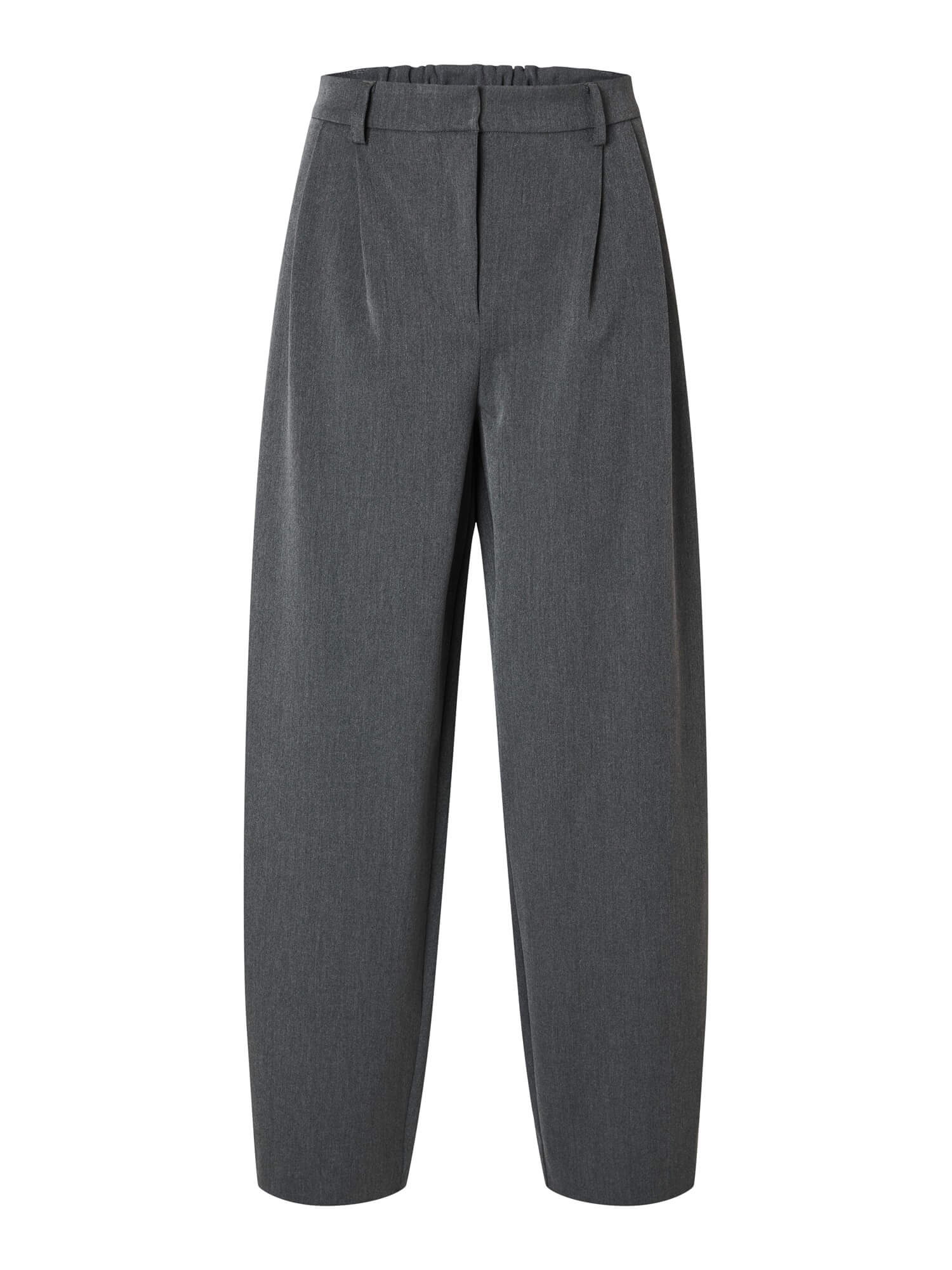 Selected Femme Naisten Housut, SLFPIYA HW BARREL PANT Grafiitti - Image 3