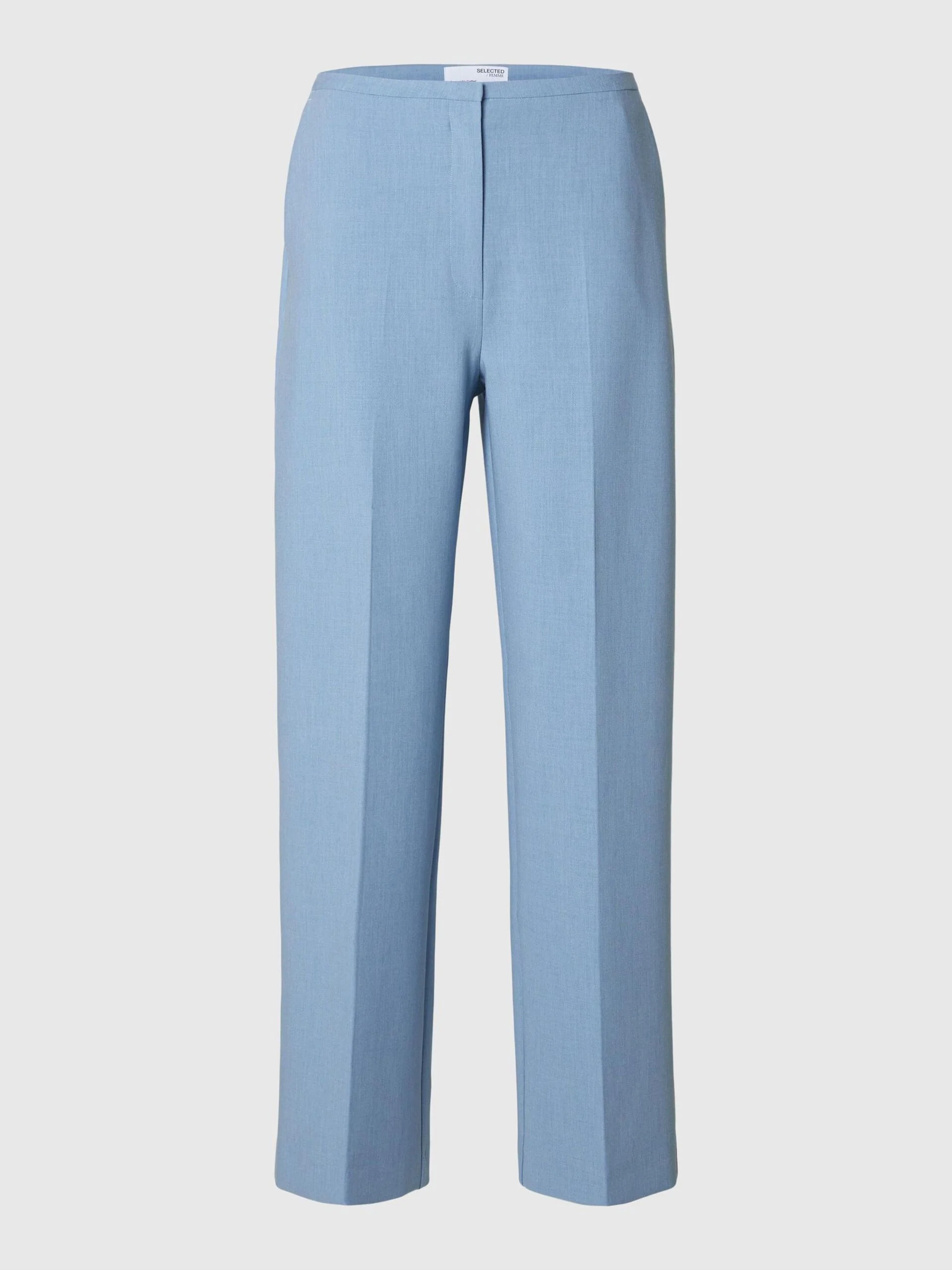 Selected Femme naisten housut, SLFRITA-FREIA MW STRAIGHT PANT Vaaleansininen - Image 3