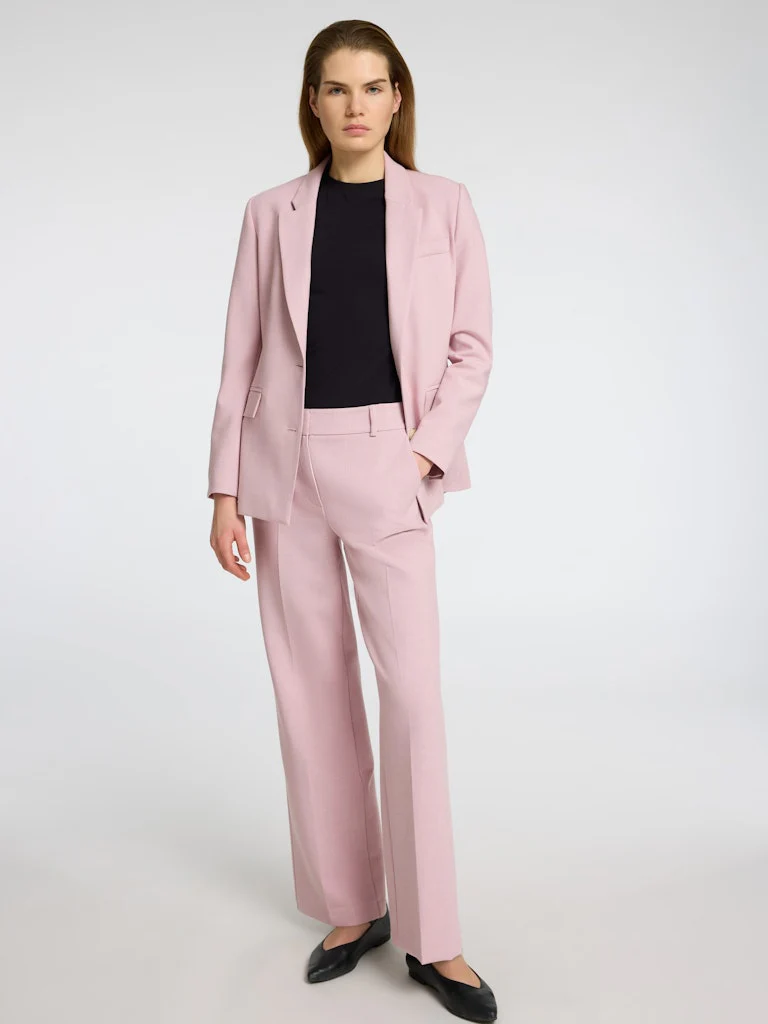 Selected Femme naisten housut, SLFRITA MW WIDE PANT MEL Vaaleanpunainen - Image 4