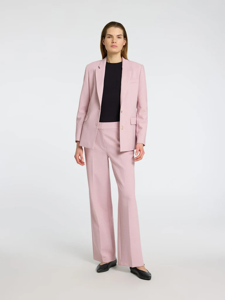 Selected Femme naisten housut, SLFRITA MW WIDE PANT MEL Vaaleanpunainen - Image 6