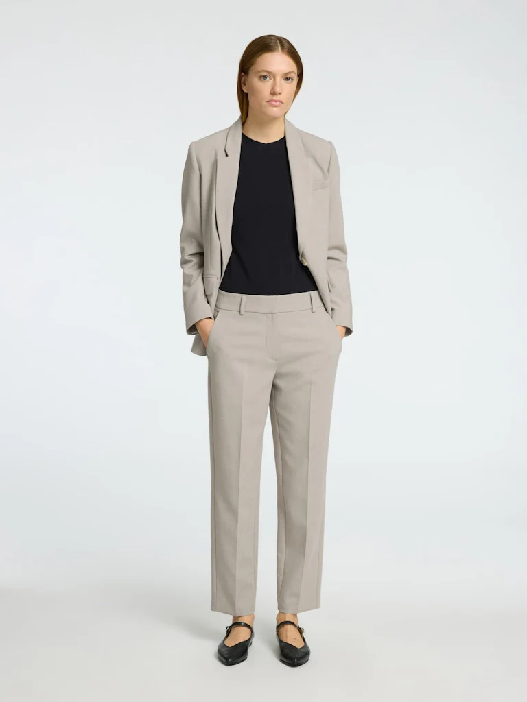 Selected Femme Naisten Housut, SLFRITA-RIA MW CROP PANT MEL NOOS Kitti - Image 3