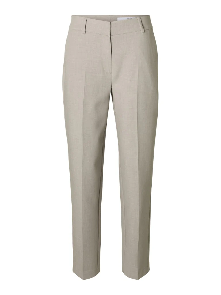 Selected Femme Naisten Housut, SLFRITA-RIA MW CROP PANT MEL NOOS Kitti - Image 4