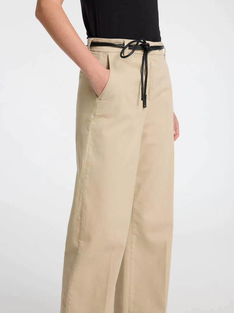 Selected Femme naisten housut, SLFVERA-RITA MW WIDE PANT Vaalea Beige - Image 4