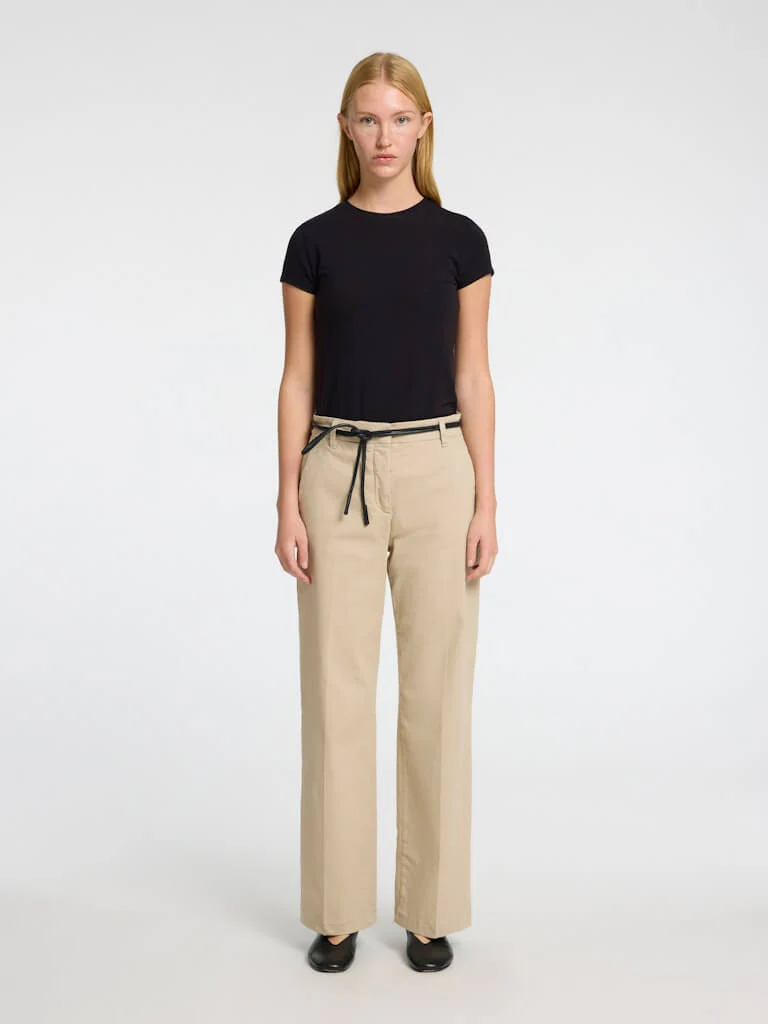 Selected Femme naisten housut, SLFVERA-RITA MW WIDE PANT Vaalea Beige - Image 5