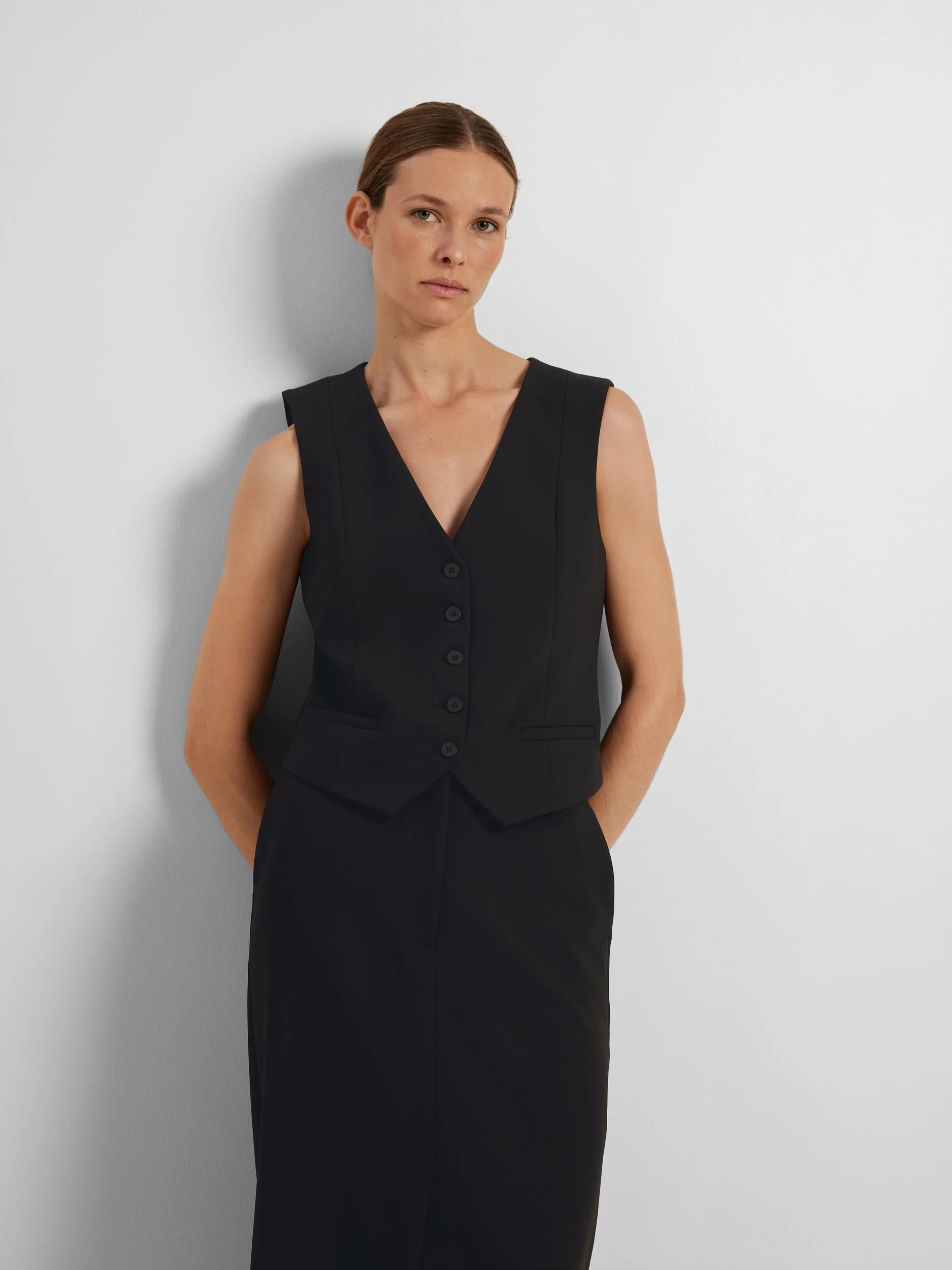 Selected Femme Naisten Liivi, SLFRITA VEST BLACK Musta - Image 5