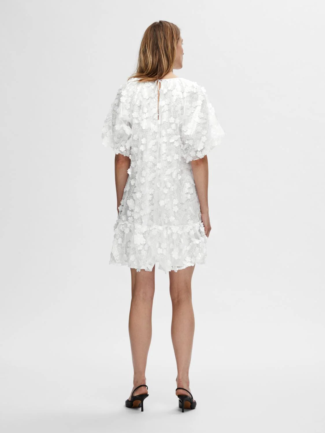 Selected Femme Naisten Mekko SLFALBERTA  2/4  DRESS Valkoinen - Image 2