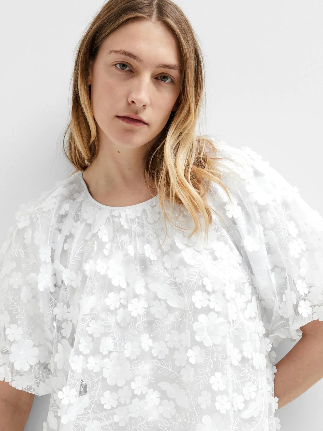 Selected Femme Naisten Mekko SLFALBERTA  2/4  DRESS Valkoinen - Image 5
