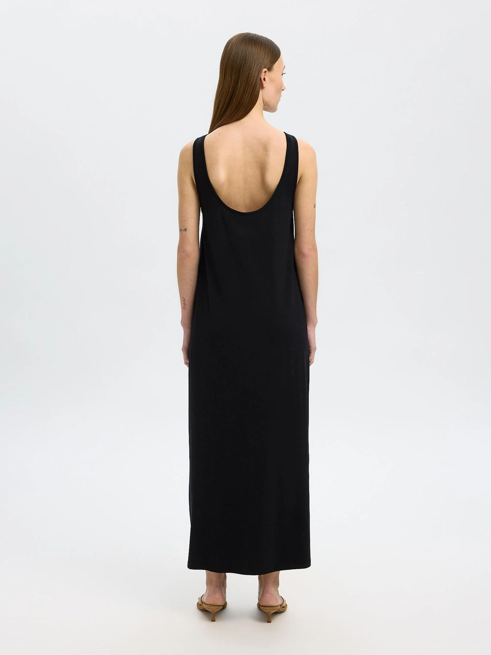 Selected Femme naisten mekko, SLFANOLA SL LOW BACK ANKLE DRESS Musta - Image 2