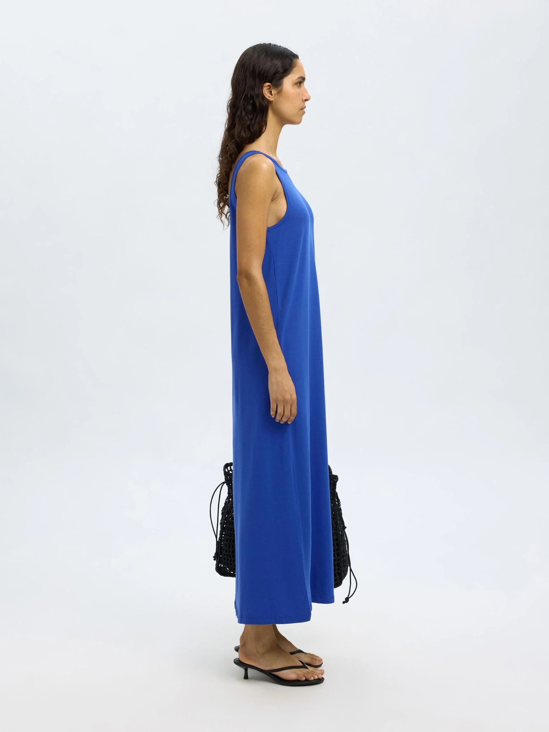 Selected Femme naisten mekko, SLFANOLA SL LOW BACK ANKLE DRESS Sininen - Image 2