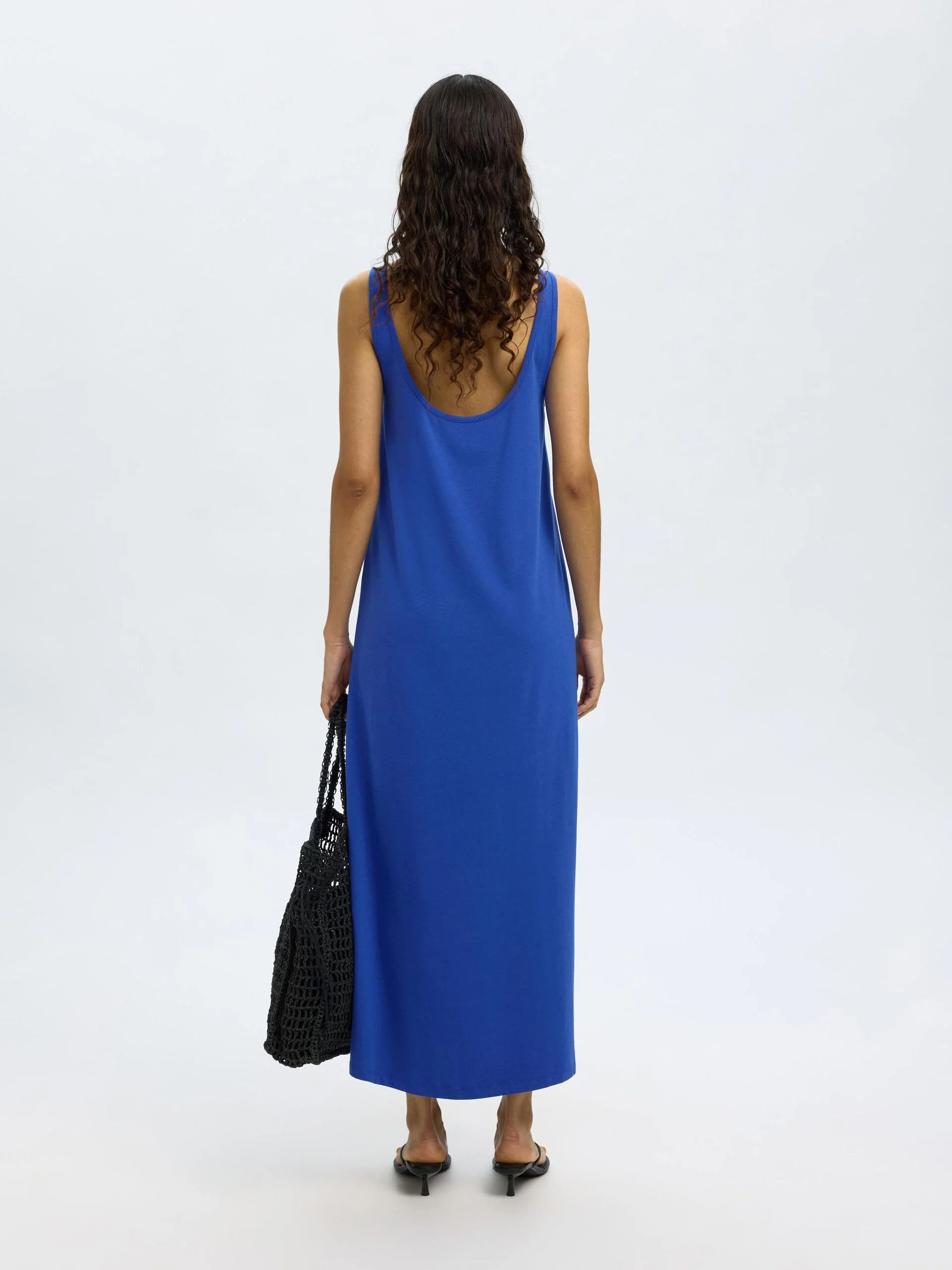 Selected Femme naisten mekko, SLFANOLA SL LOW BACK ANKLE DRESS Sininen - Image 3