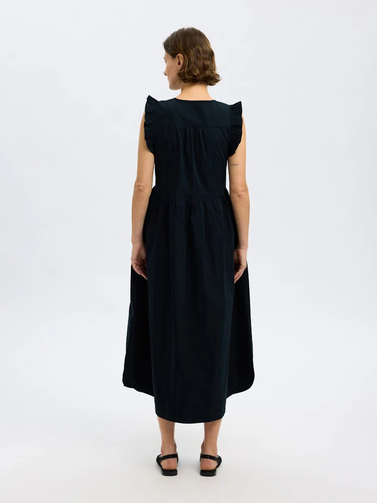 Selected Femme naisten mekko, SLFBLAIR-IDA SL LONG DRESS Musta - Image 3