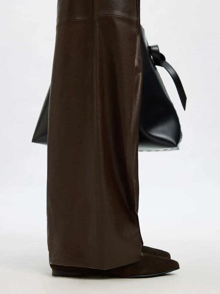 Selected Femme naisten nahkahousut, SLFBODA HW LEATHER PANT Delicioso - Image 3