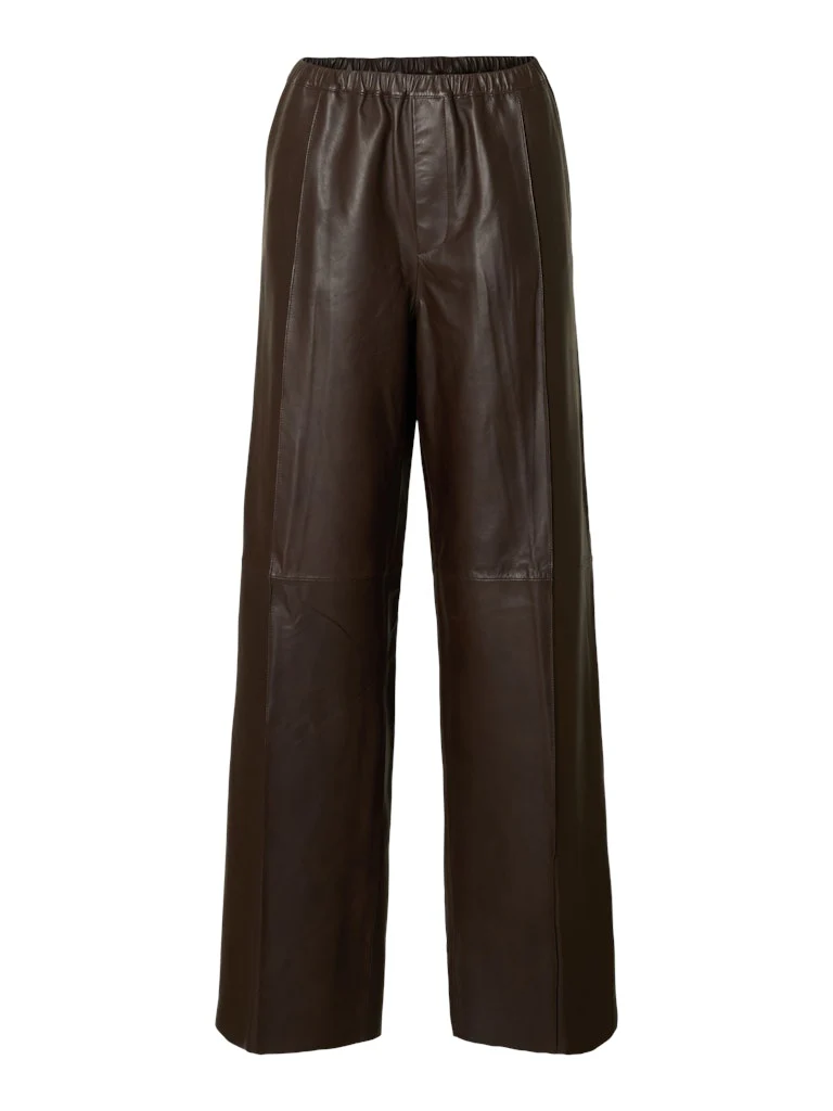 Selected Femme naisten nahkahousut, SLFBODA HW LEATHER PANT Delicioso - Image 5