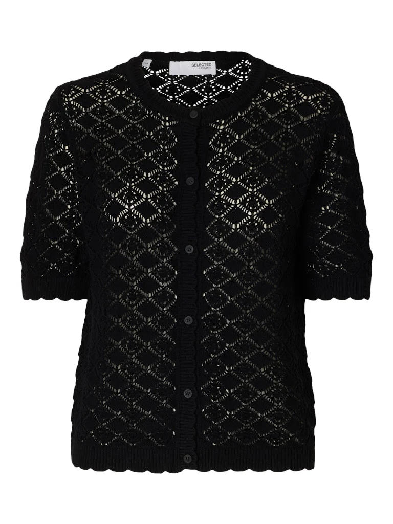 Selected Femme naisten neule, SLFSOFIA 2/4 KNIT CARDIGAN Musta - Image 2