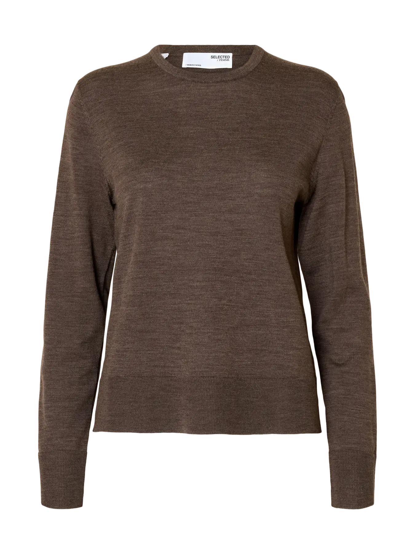 Selected Femme Naisten Neulepaita, Slfthea LS Knit Merino O-Neck Noos Delicioso - Image 3