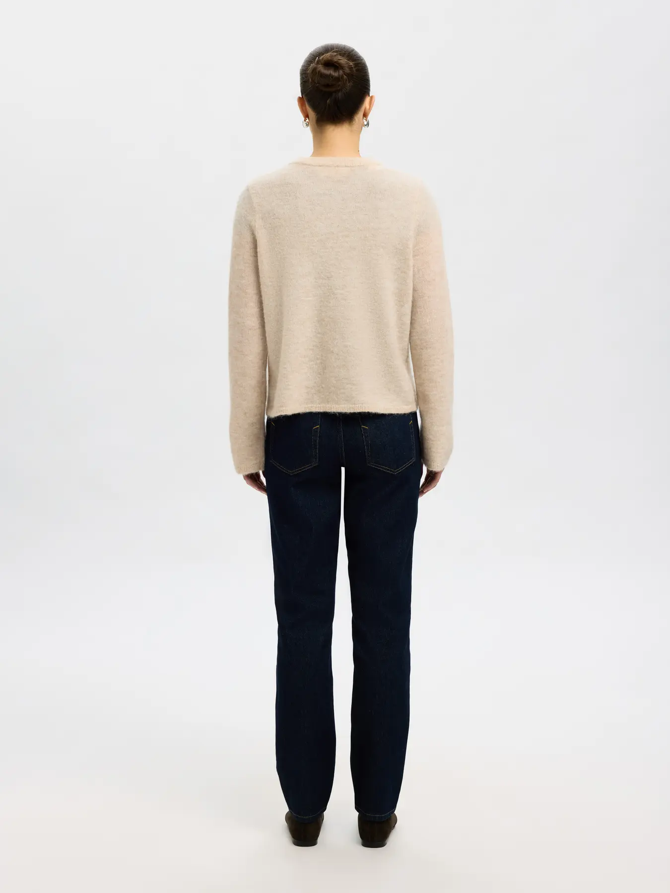 Selected Femme naisten neuletakki, SLFLULU NEW LS KNIT CARDIGAN  Birch Melange - Image 2