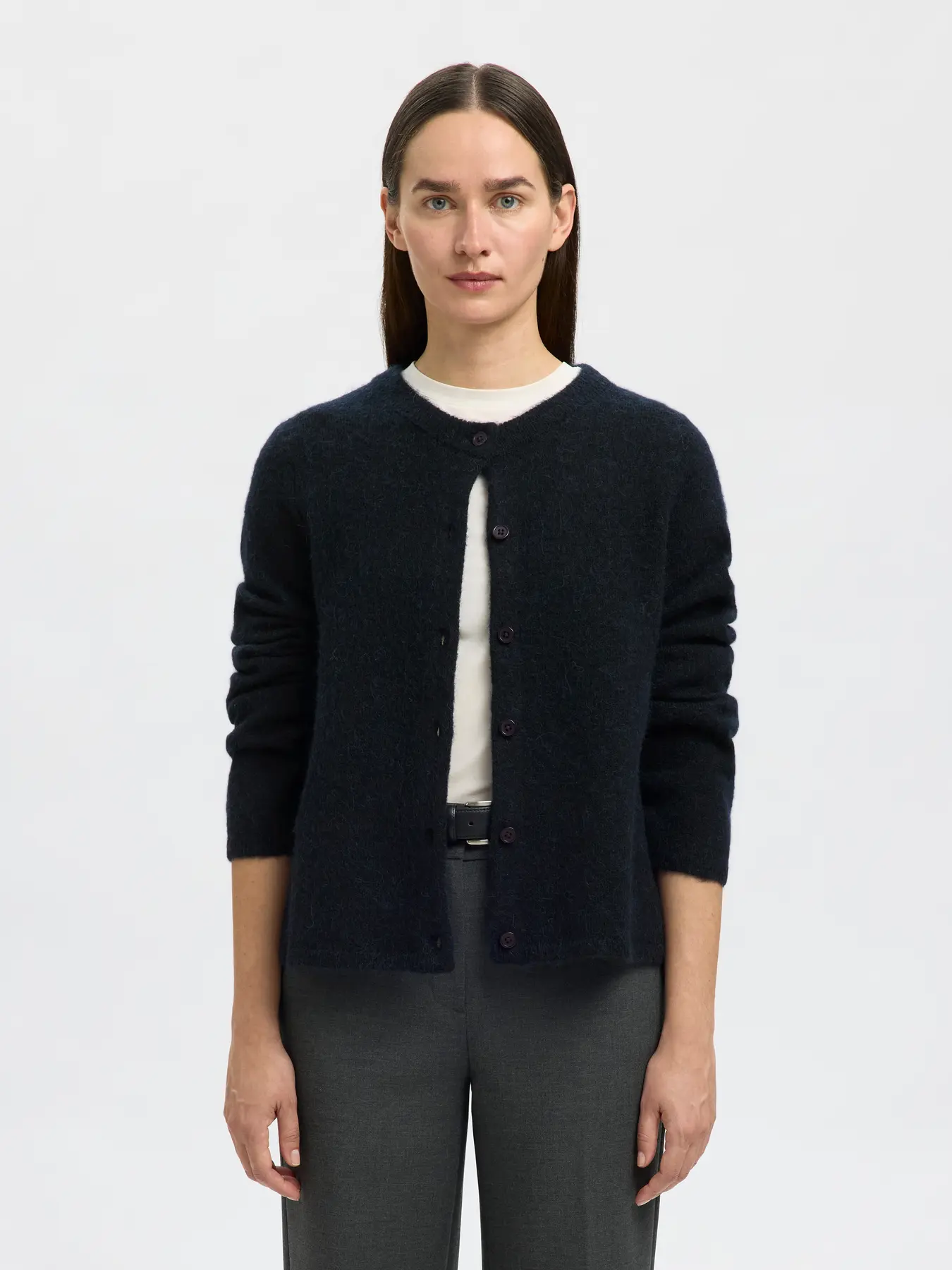 Selected Femme naisten neuletakki, SLFLULU NEW LS KNIT CARDIGAN  Dark Sapphire Melange