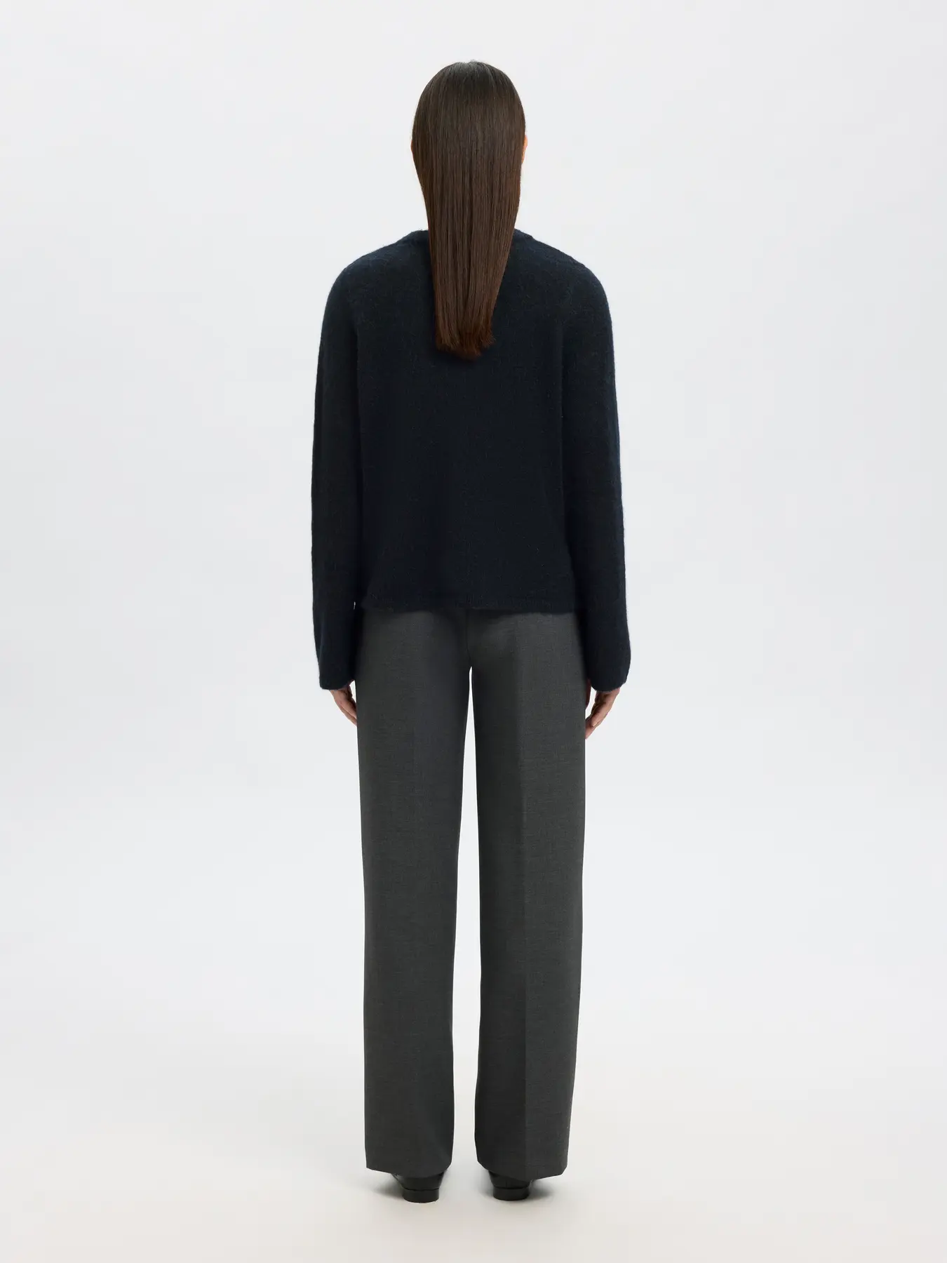 Selected Femme naisten neuletakki, SLFLULU NEW LS KNIT CARDIGAN  Dark Sapphire Melange - Image 2