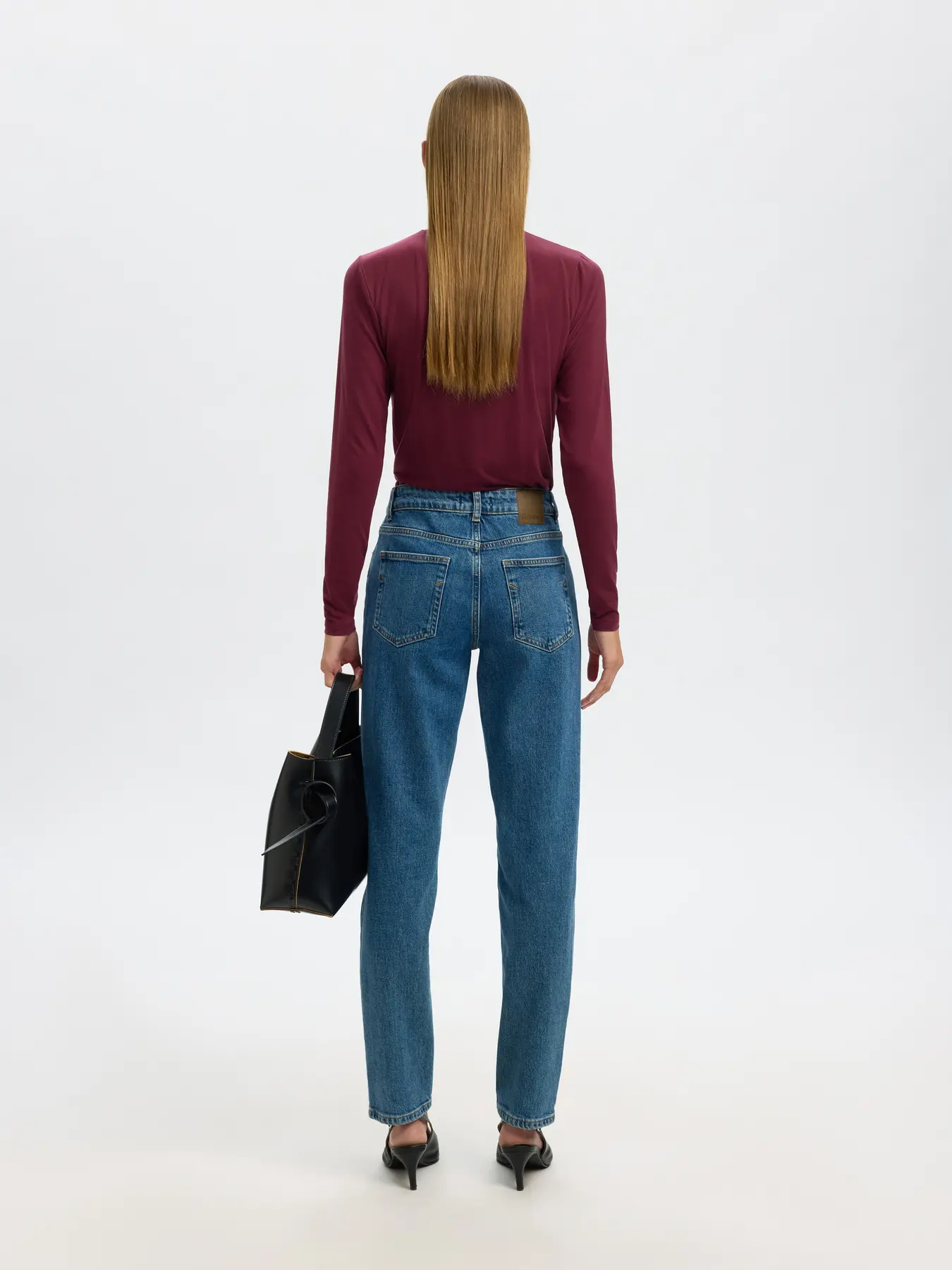 Selected Femme Naisten Paita, SLFMANJA LS HIGH NECK NOOS Fig - Image 2