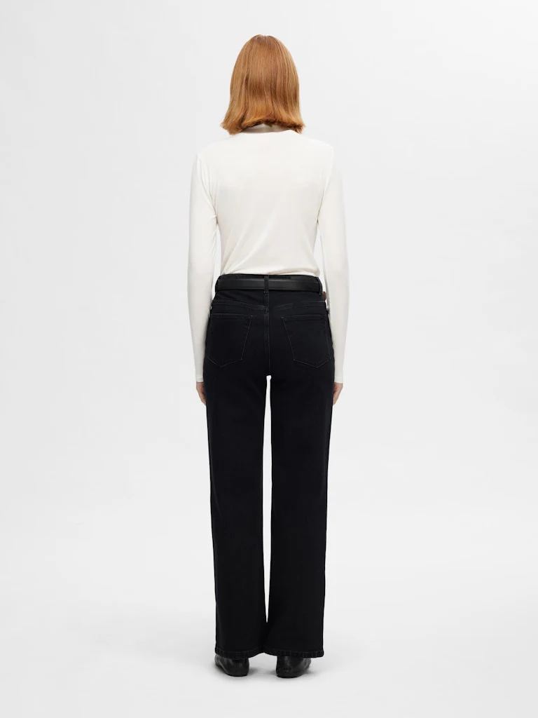 Selected Femme Naisten Paita, SLFMANJA LS HIGH NECK NOOS Snow White - Image 6