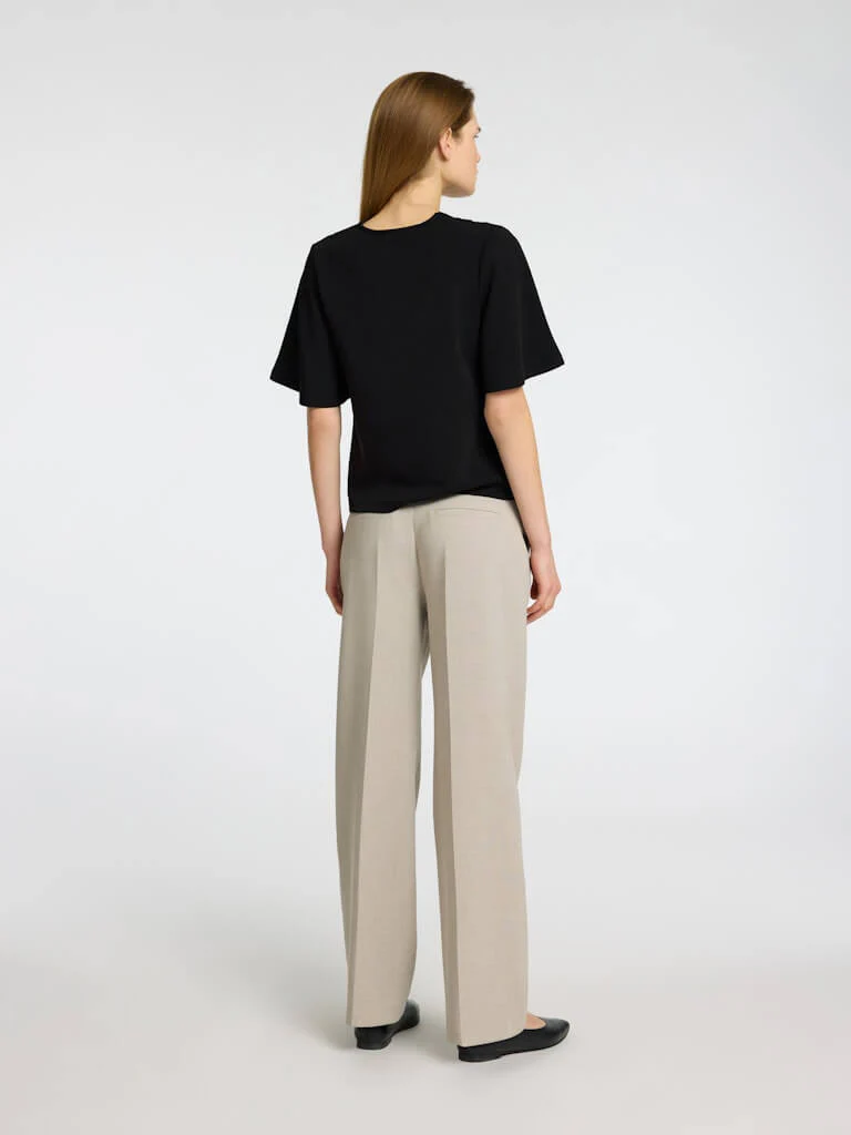 Selected Femme naisten paita, SLFTENNY SS V-NECK TOP Musta - Image 2