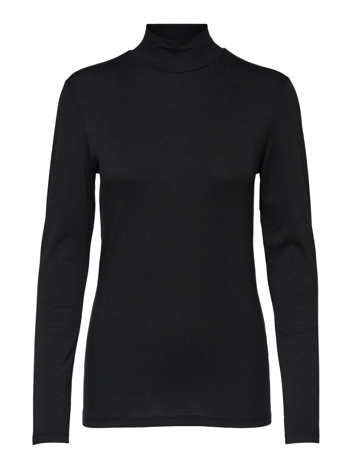 Selected Femme Naisten Poolopusero SLFMANDY LS HIGH NECK Musta