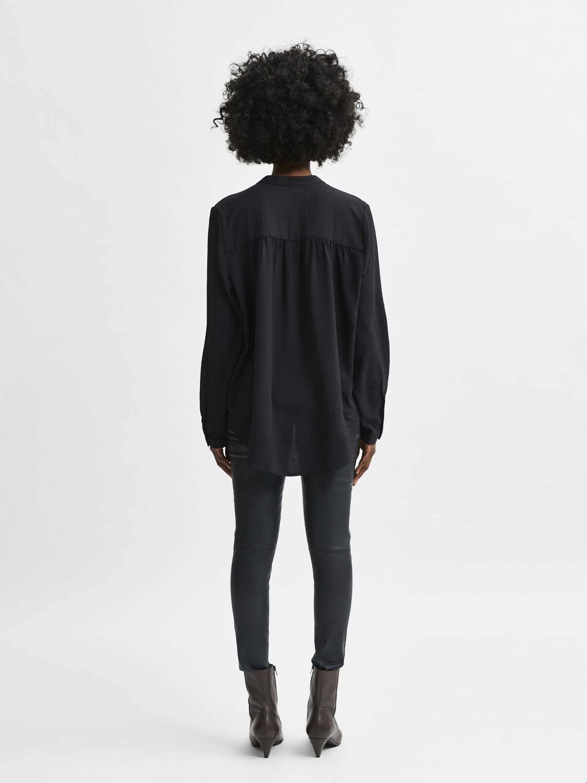 Selected Femme Naisten Pusero, SLFMIVIA LS TOP B Musta - Image 2