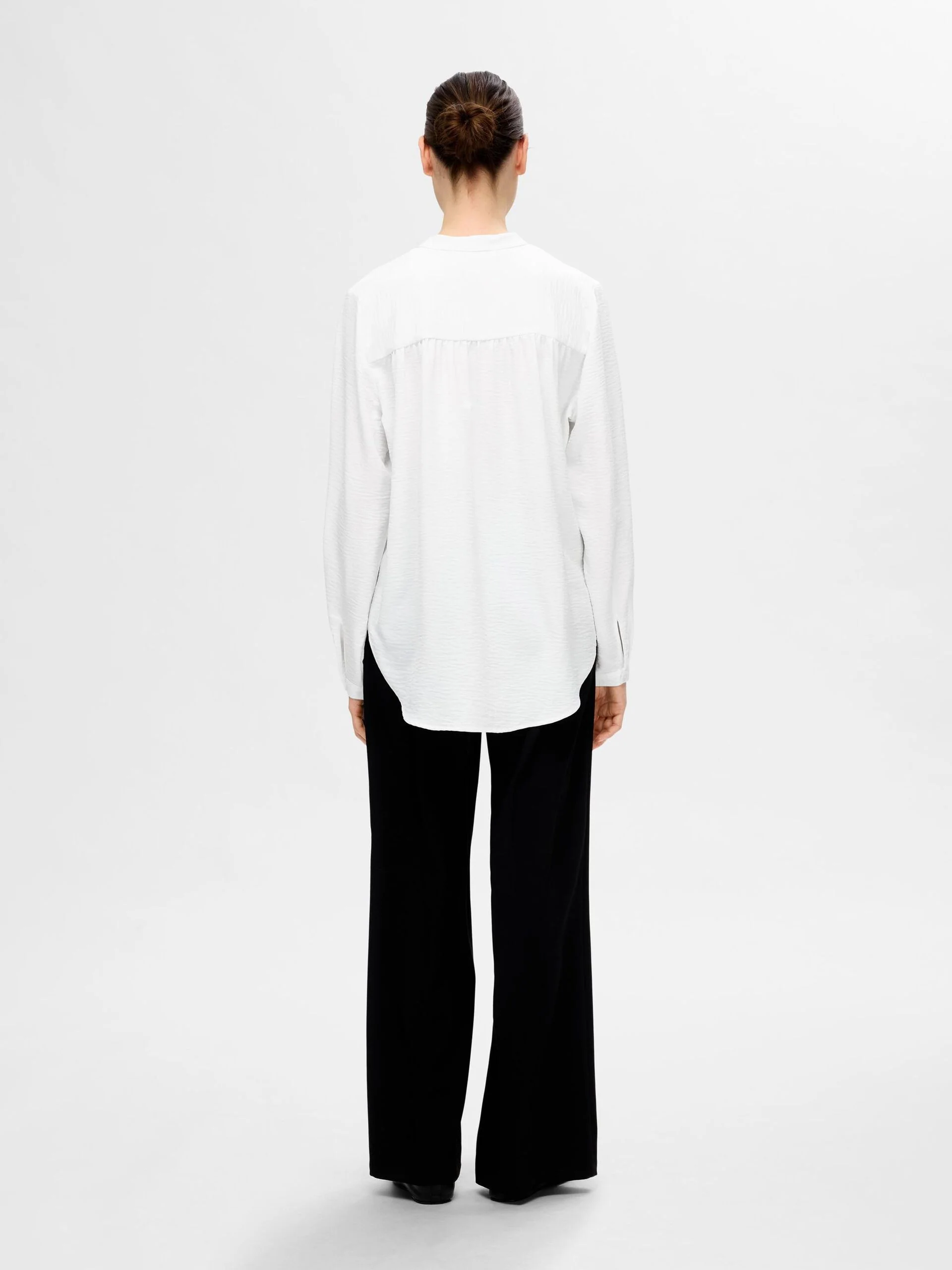 Selected Femme Naisten Pusero, SLFMIVIA LS TOP B Valkoinen - Image 2