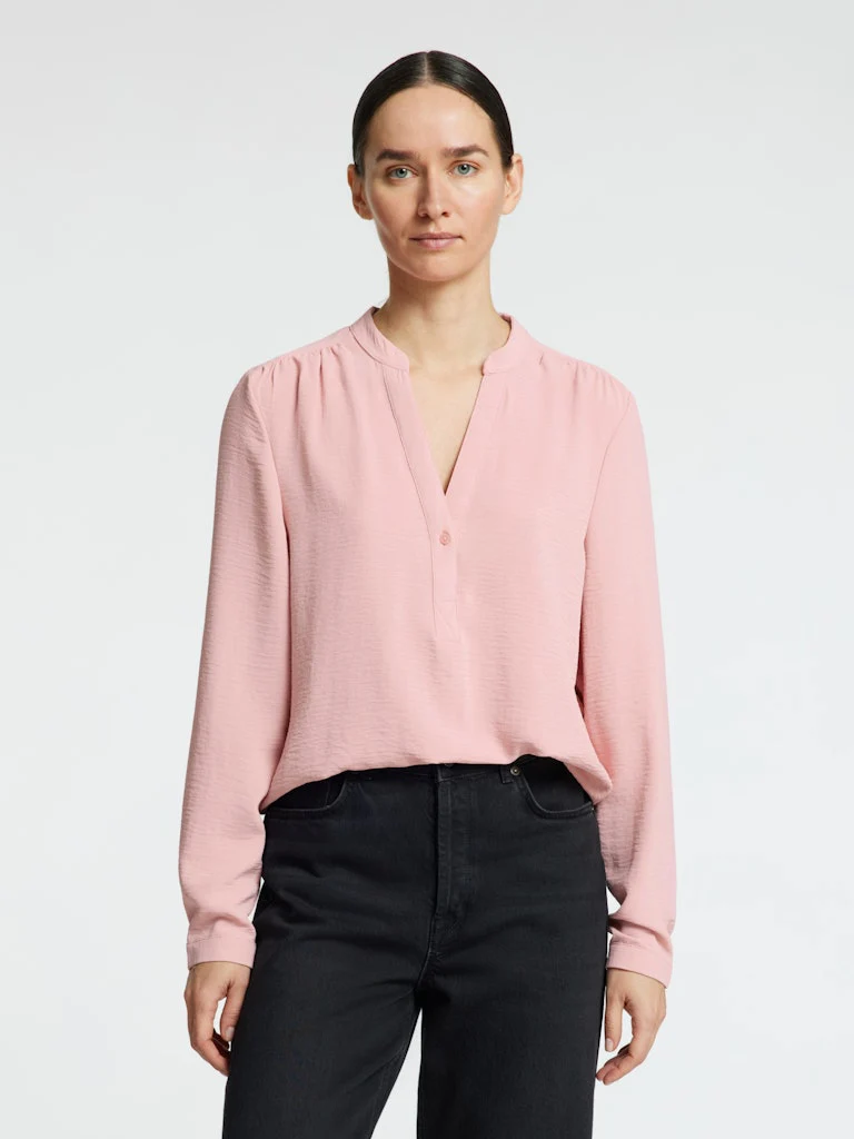 Selected Femme Naisten Pusero, SLFMIVIA LS TOP B Vaaleanpunainen