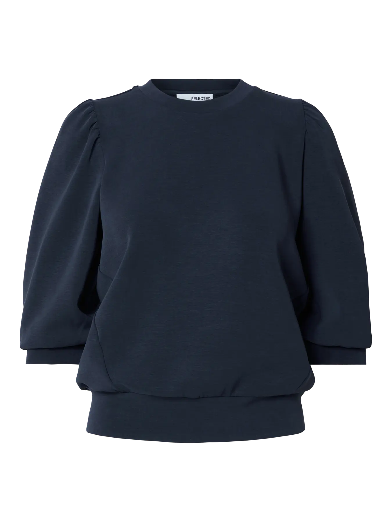 Selected Femme Naisten Pusero, SLFTENNY 3/4 SWEAT TOP NOOS Dark Sapphire - Image 3