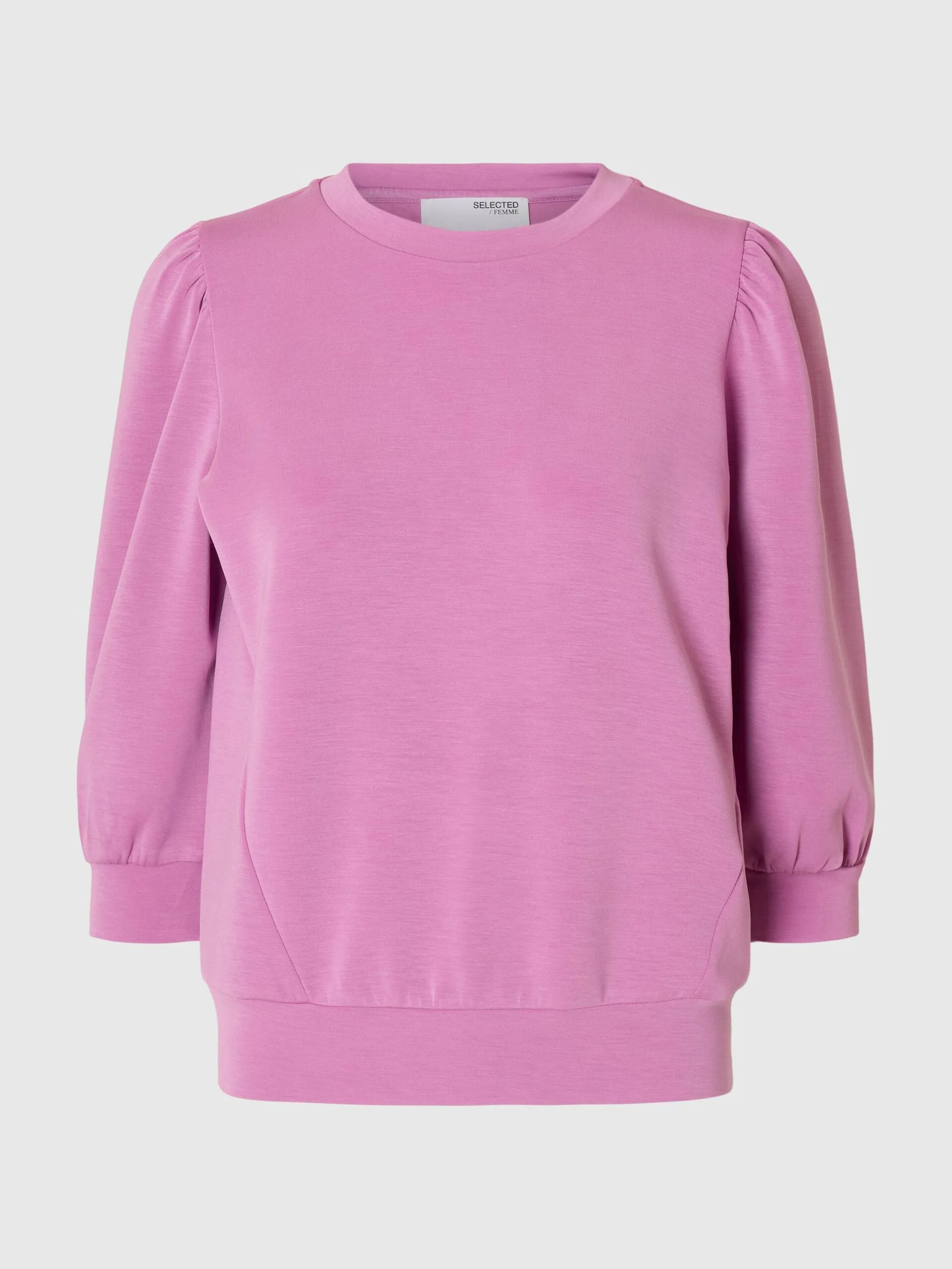Selected Femme Naisten Pusero, SLFTENNY 3/4 SWEAT TOP NOOS Vadelma - Image 3