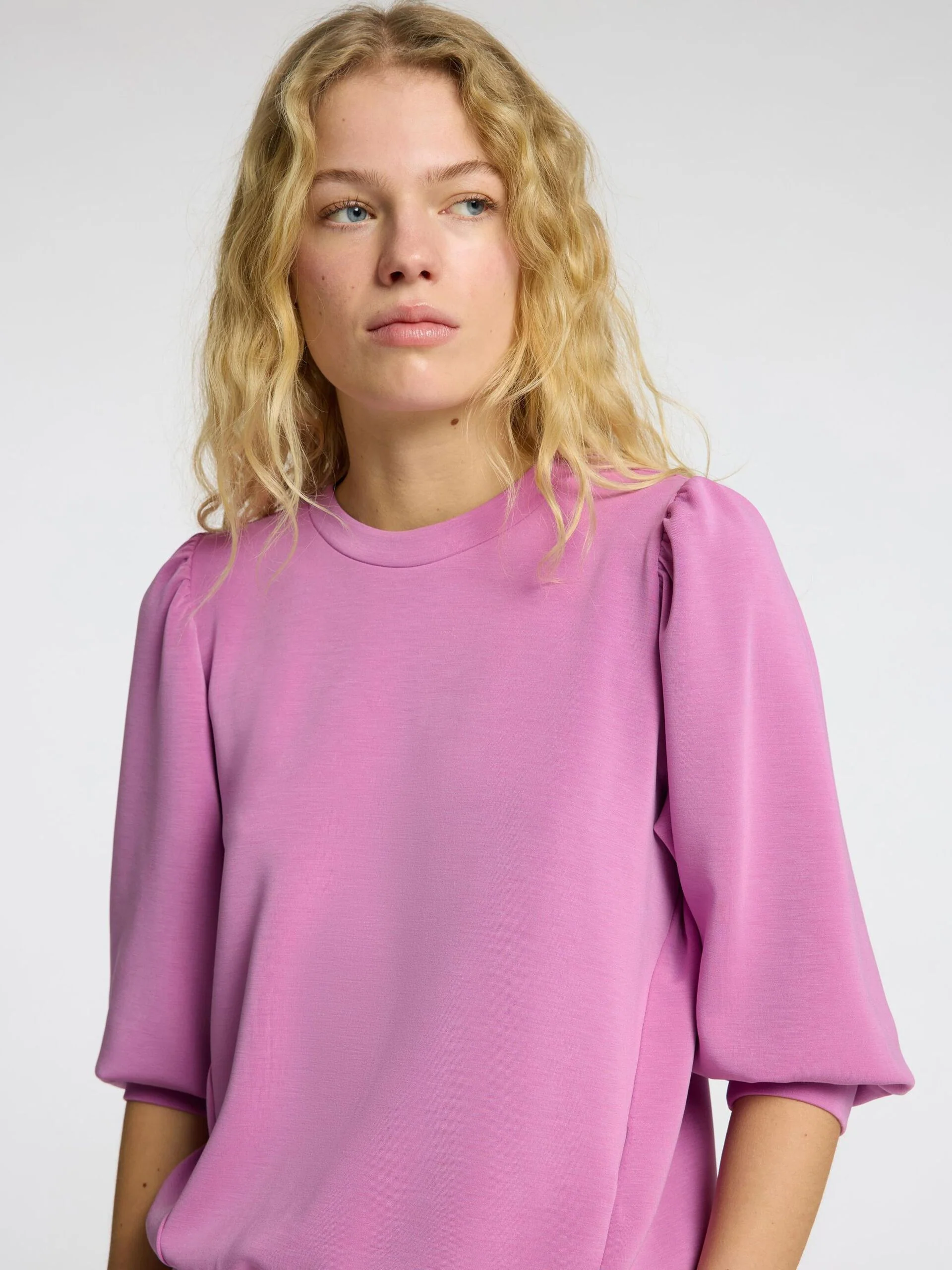 Selected Femme Naisten Pusero, SLFTENNY 3/4 SWEAT TOP NOOS Vadelma - Image 4