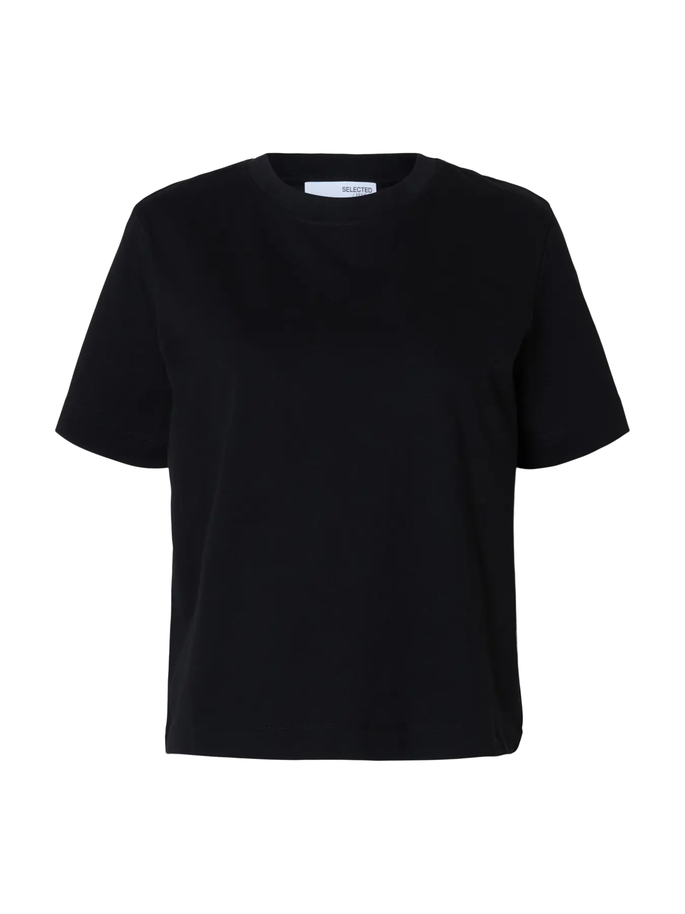 Selected Femme Naisten T-Paita, SLFESSENTIAL SS BOXY TEE NOOS Black - Image 3