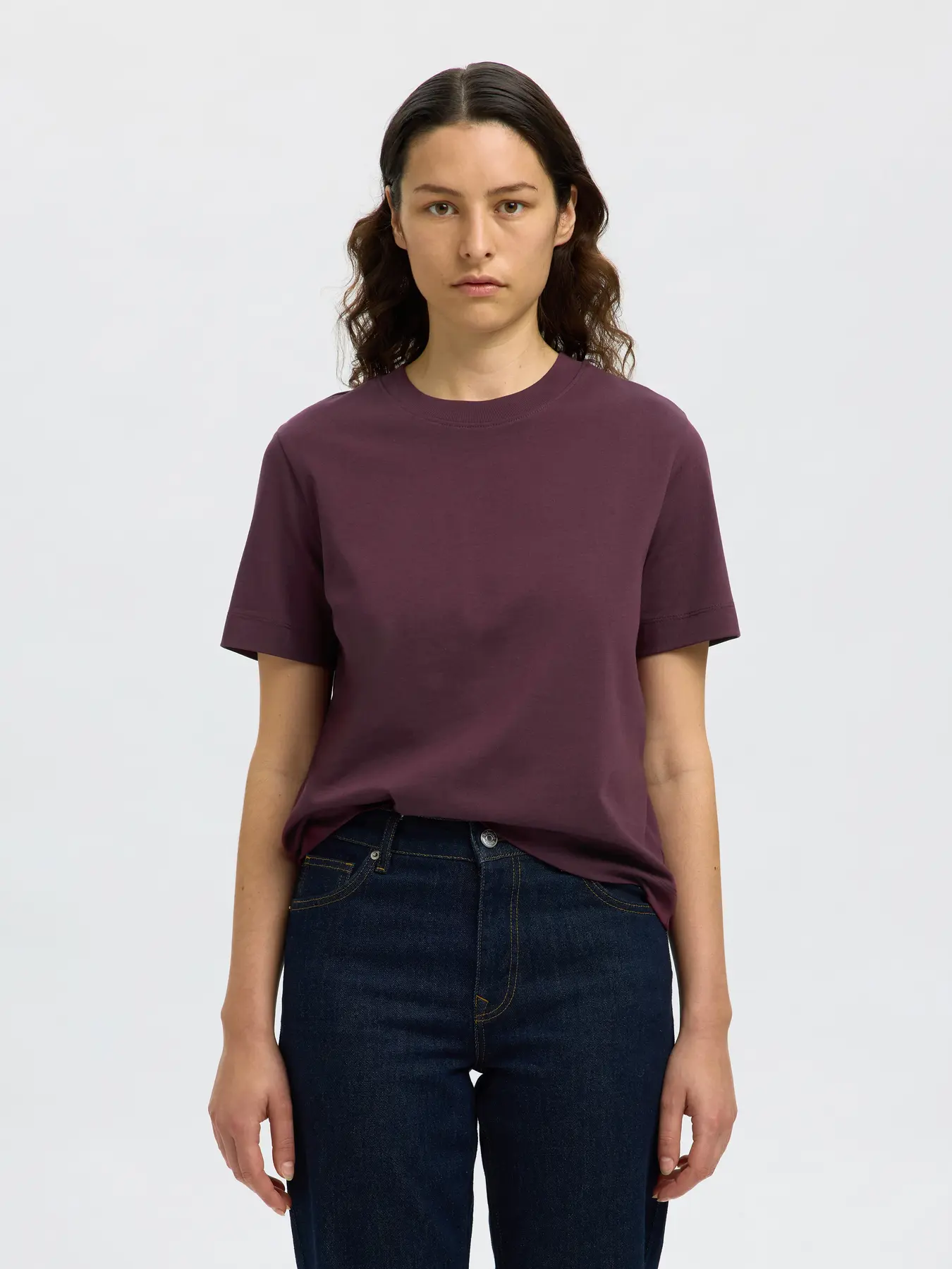 Selected Femme Naisten T-Paita, SLFESSENTIAL SS BOXY TEE NOOS Fig