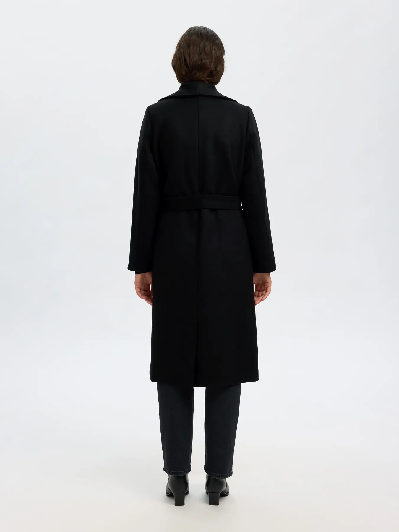 Selected Femme naisten takki SLFROSA LANO COAT, musta - Image 2
