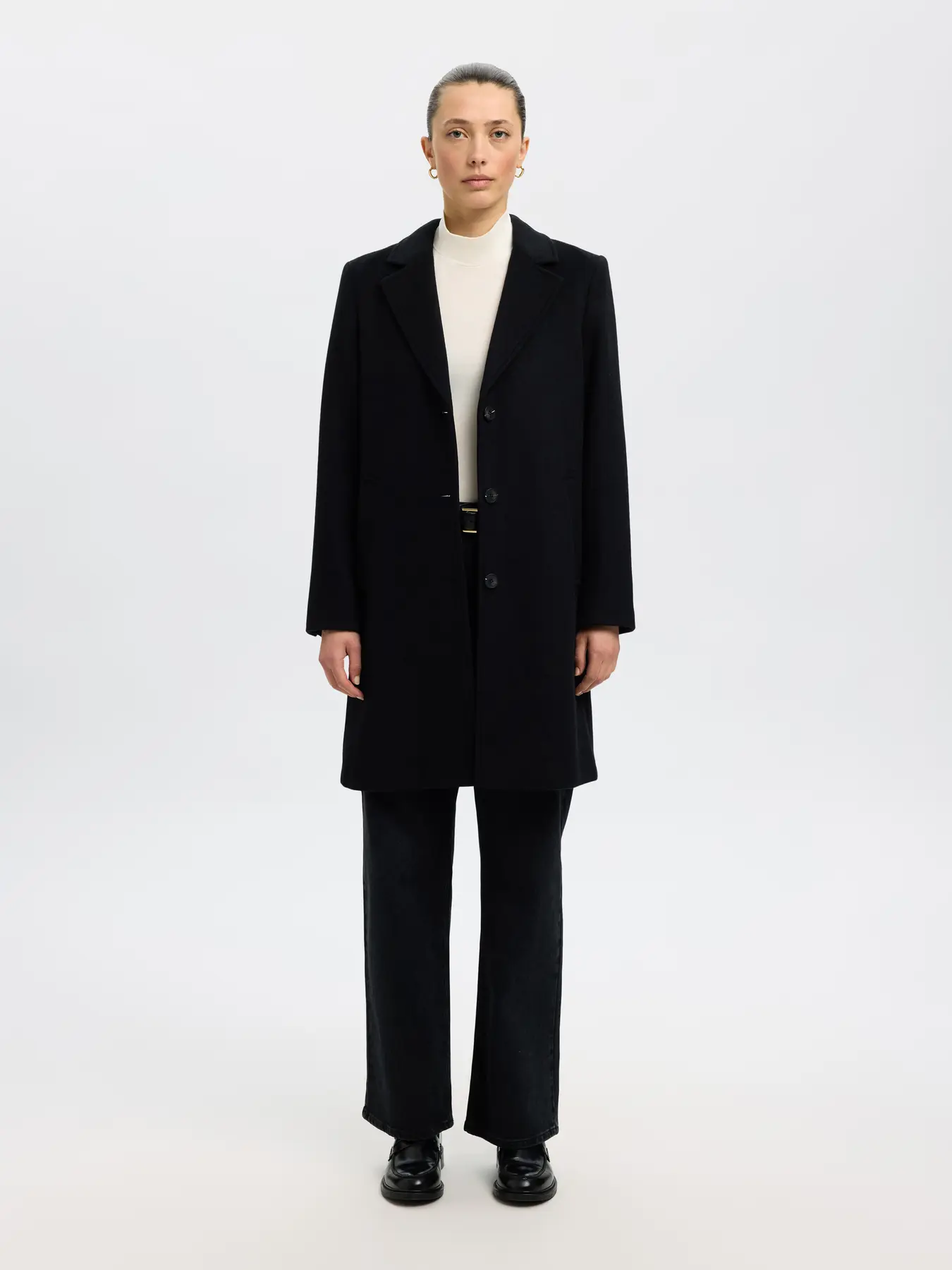 Selected Femme naisten takki, SLFSASJA LANO COAT  Black