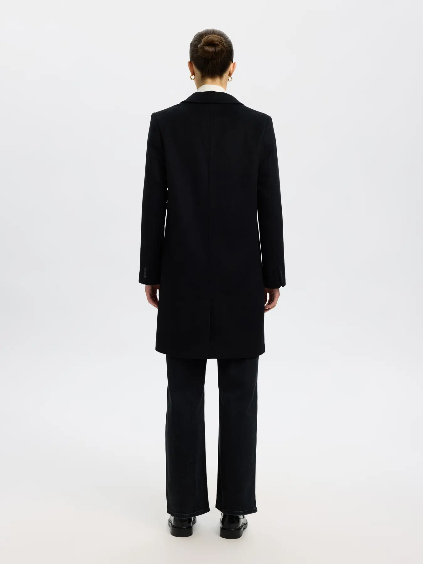 Selected Femme naisten takki, SLFSASJA LANO COAT  Black - Image 2