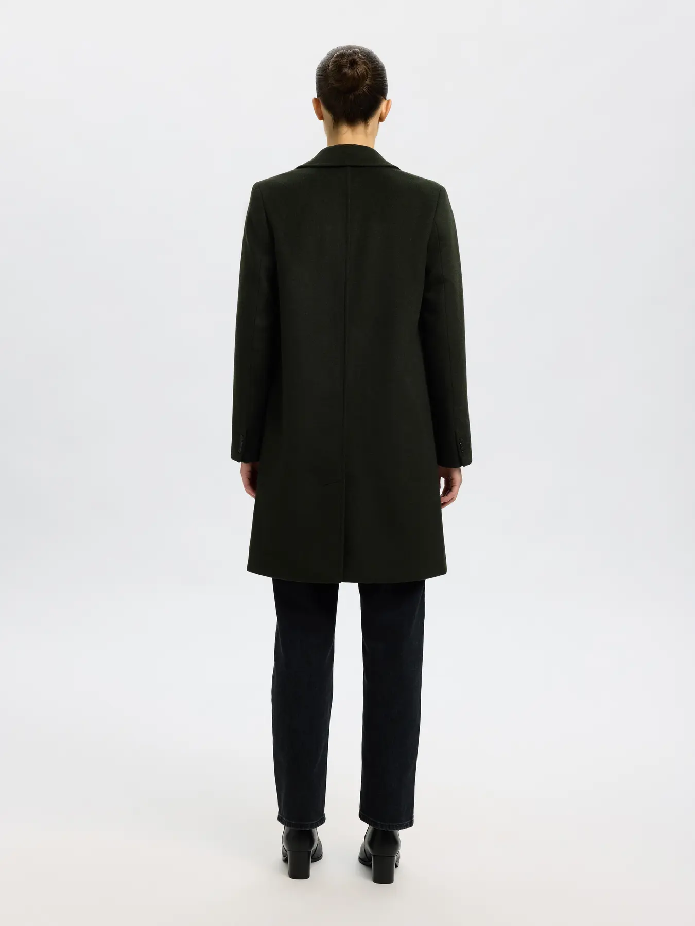 Selected Femme naisten takki, SLFSASJA LANO COAT Deep Depths Melange - Image 2