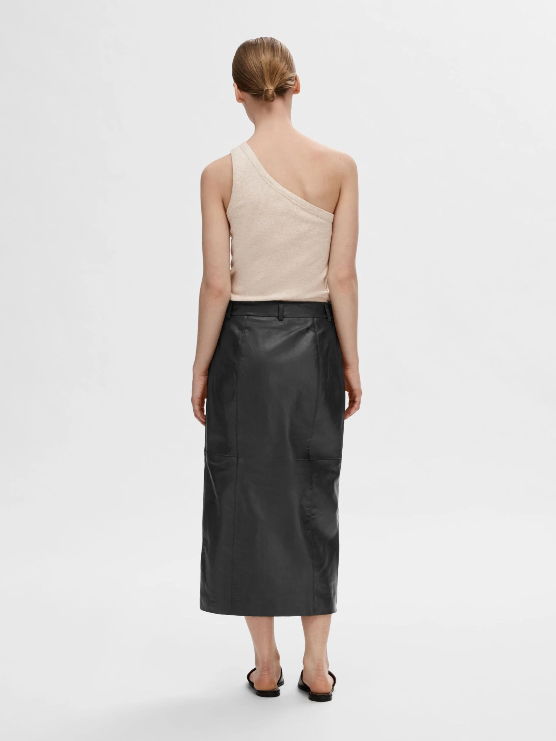 Selected Femme Naisten Toppi, SLFANNA ONE SHOULDER TOP Luonnonvalkoinen - Image 2