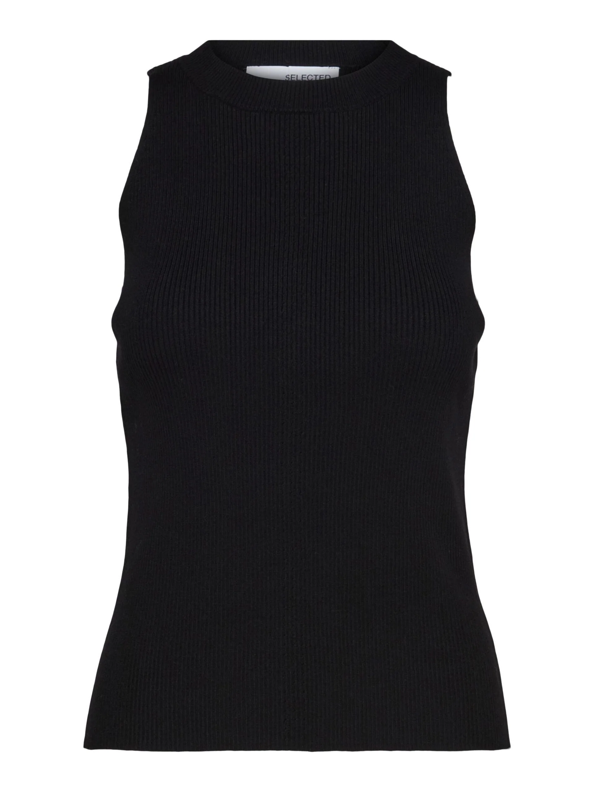 Selected Femme Naisten Toppi, SLFOLINA SL KNIT TOP Musta - Image 2